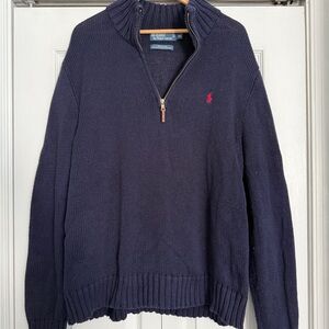 Ralph Lauren Dark Blue Zip-Up Sweater